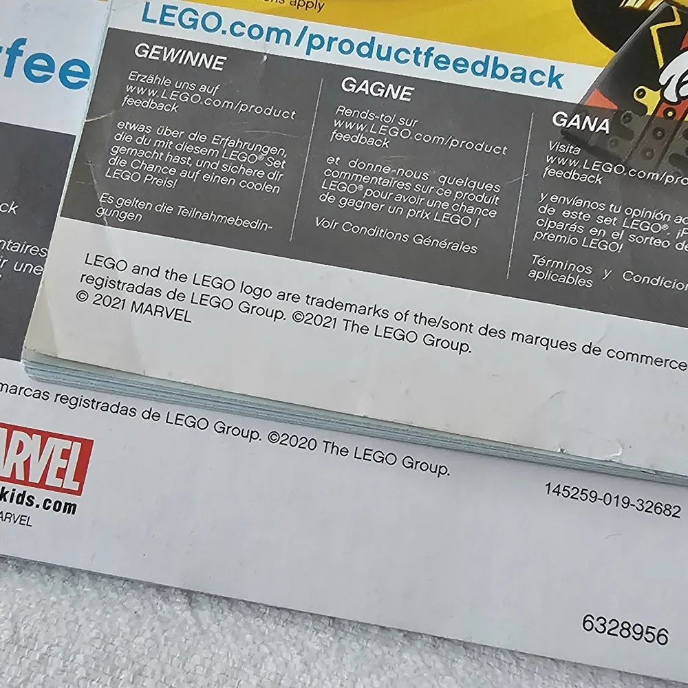 2 LEGO Marvel Avengers Vehicles Instruction Manual Booklets